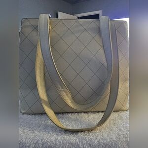 CHANEL Vintage Wild Stitch Tote Shoulder Bag